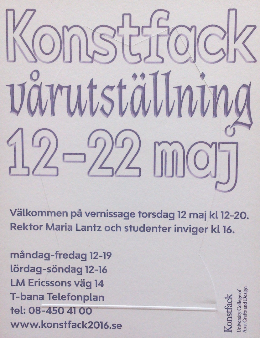 Konstfacks Spring Exhibition Poster